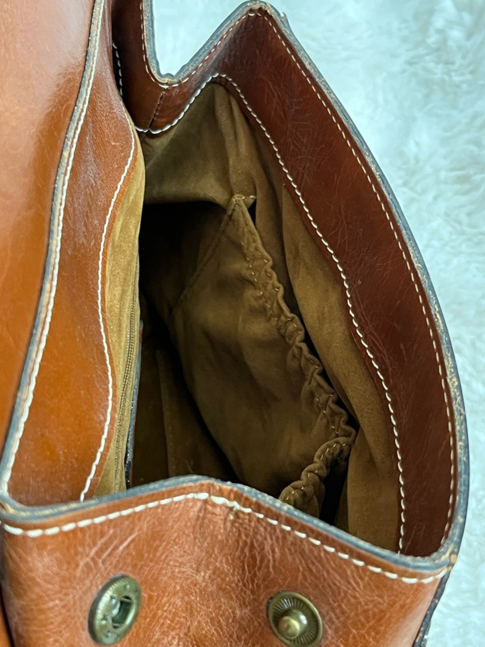 Patricia Nash Brown Leather Convertible Backpack - Picture 15 of 16